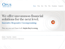 Tablet Screenshot of opusadvisory.com